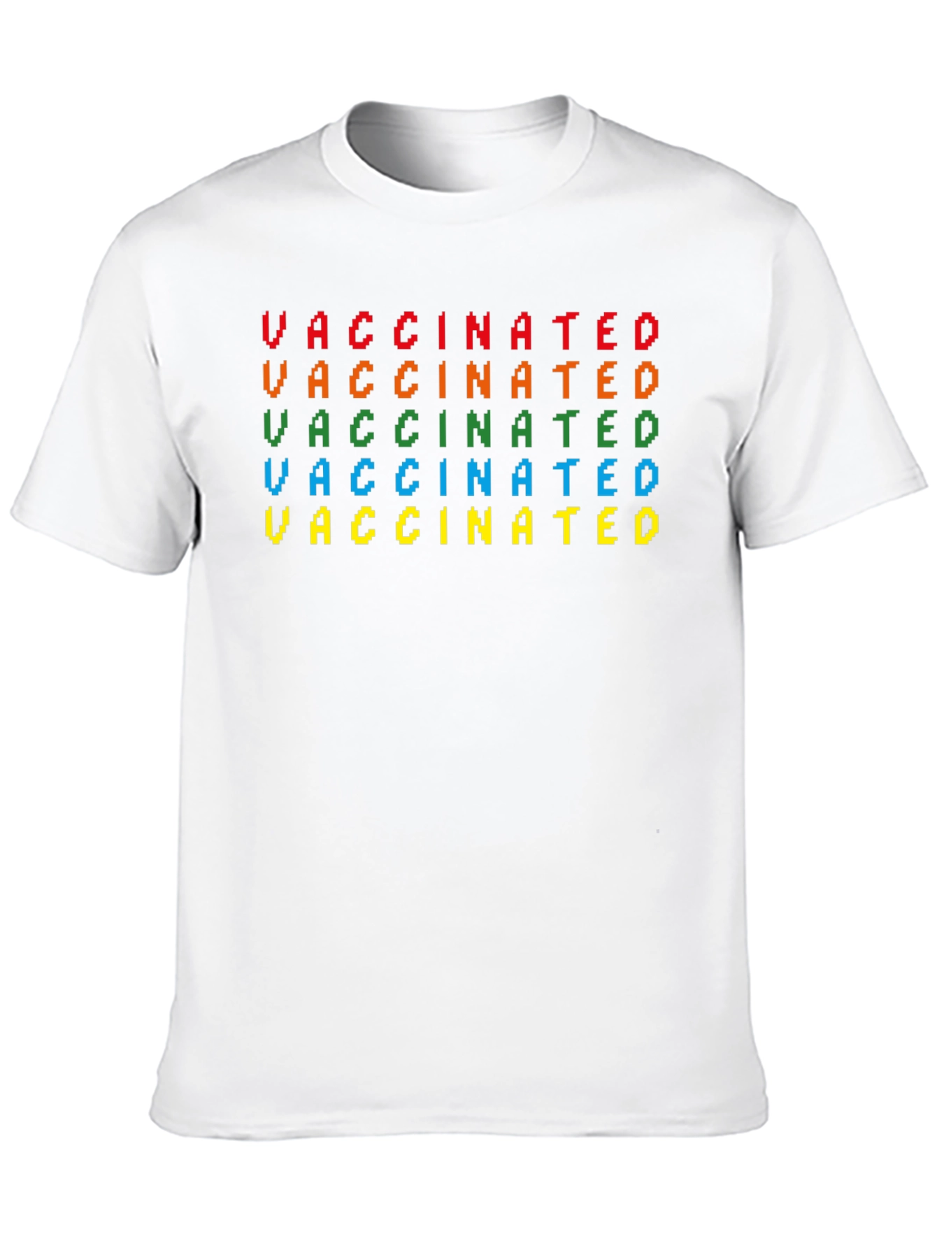 Vaccinated Pixel Art Graphic T-Shirt