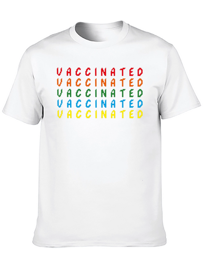 Vaccinated Pixel Art Graphic T-Shirt