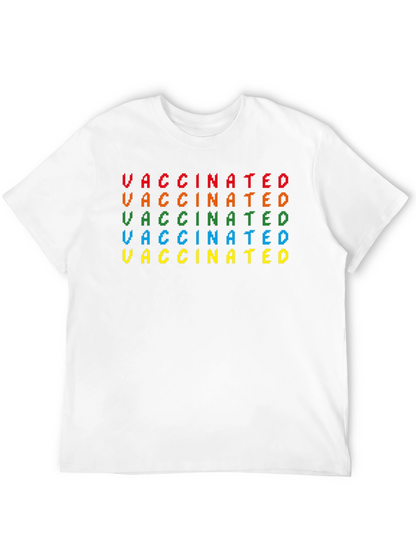 Vaccinated Pixel Art Graphic T-Shirt