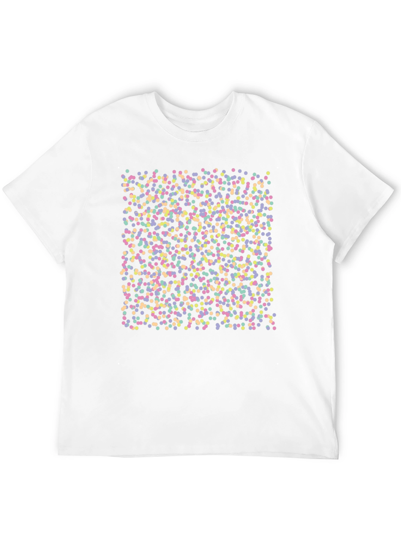 Confetti Dot Pattern Black T-Shirt