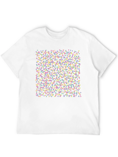 Confetti Dot Pattern Black T-Shirt