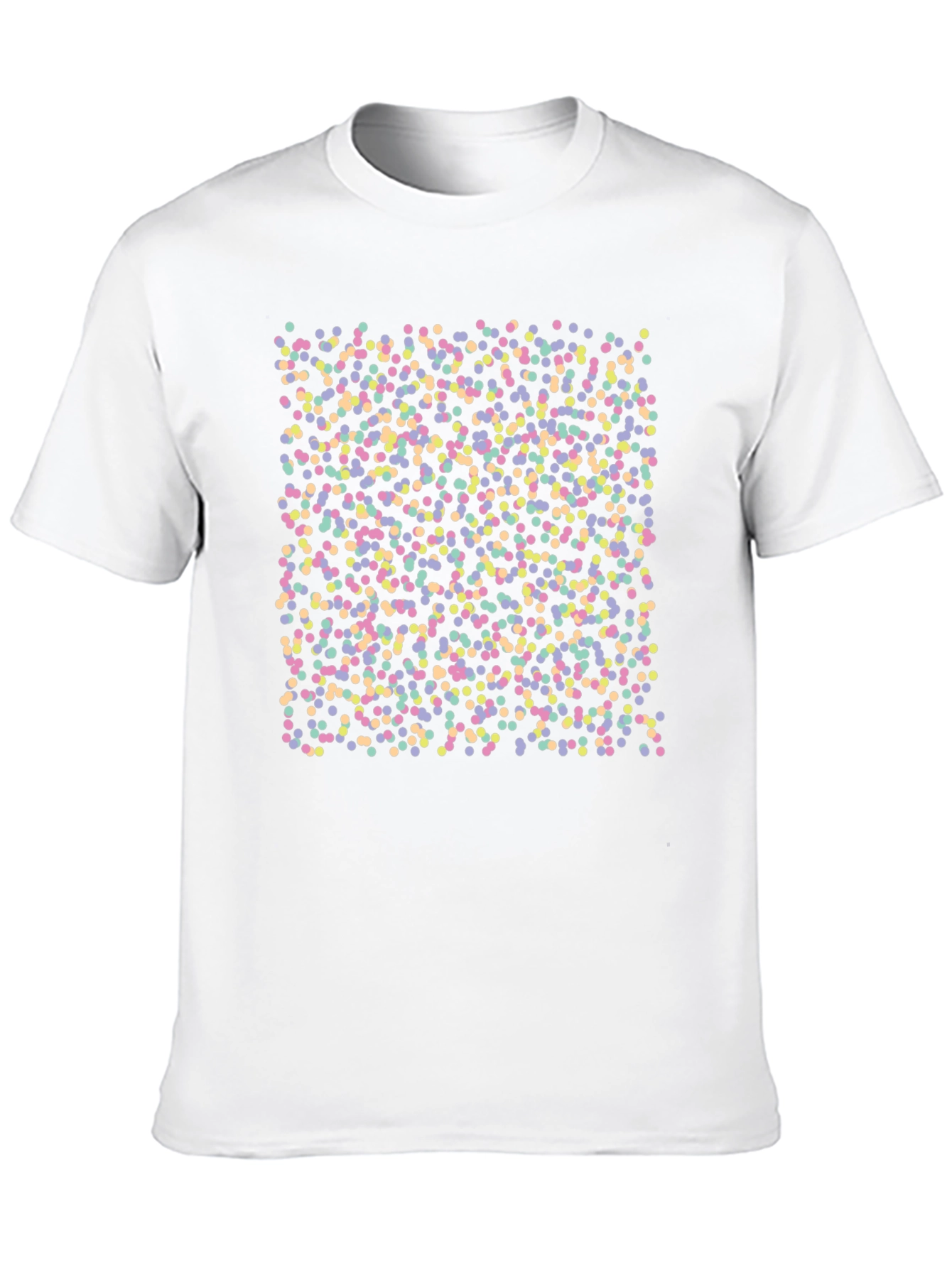 Confetti Dot Pattern Black T-Shirt