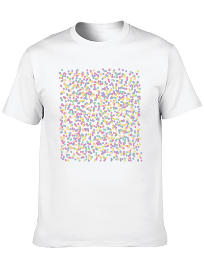 Confetti Dot Pattern Black T-Shirt