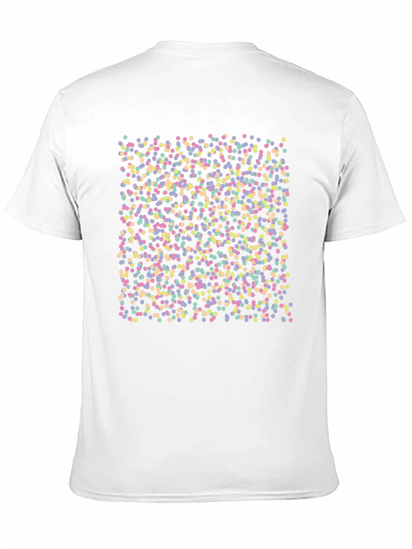 Confetti Dot Pattern Black T-Shirt
