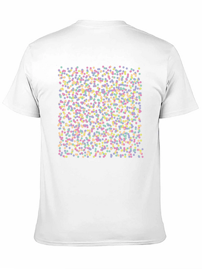 Confetti Dot Pattern Black T-Shirt