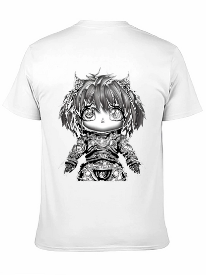 Anime Warrior Chibi Black T-Shirt
