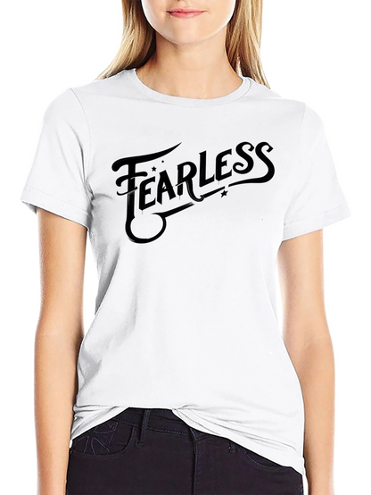 Fearless Black Graphic Tee - Stylish & Bold