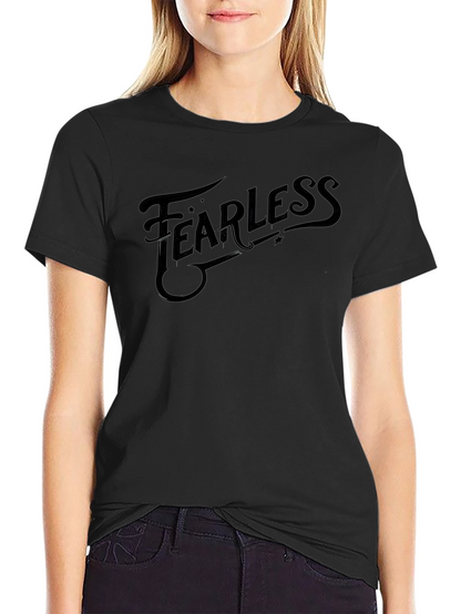 Fearless Black Graphic Tee - Stylish & Bold