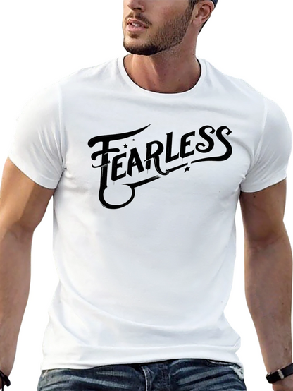 Fearless Black Graphic Tee - Stylish & Bold