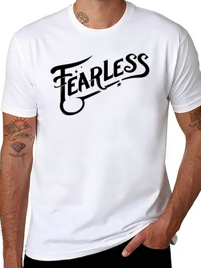 Fearless Black Graphic Tee - Stylish & Bold
