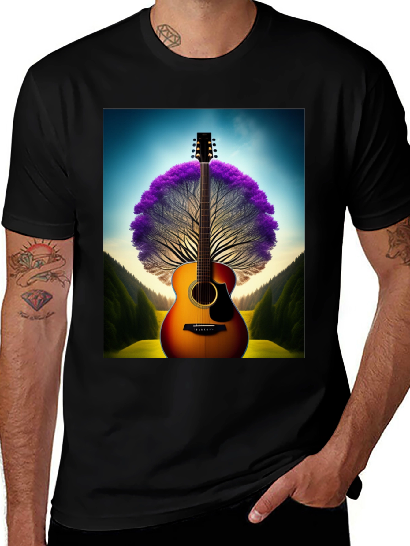 Guitar Tree Graphic T-Shirt