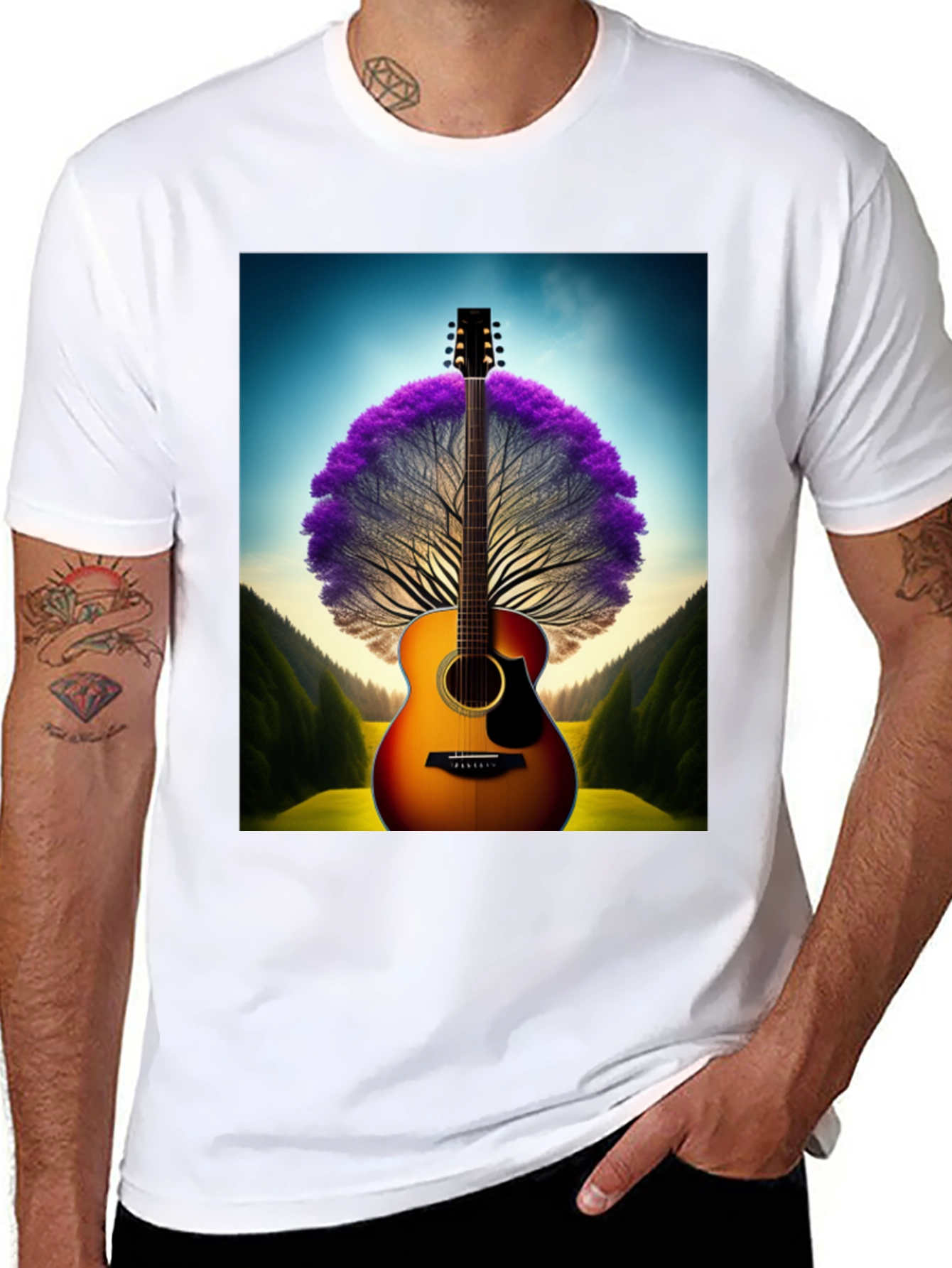 Guitar Tree Graphic T-Shirt