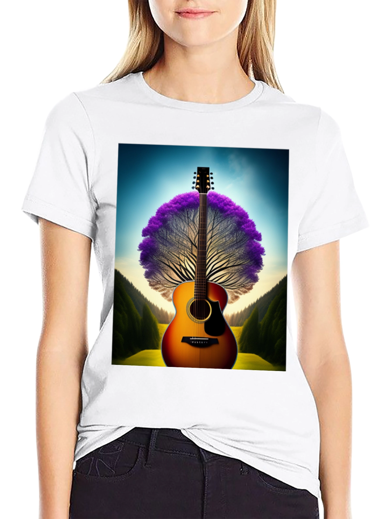 Guitar Tree Graphic T-Shirt