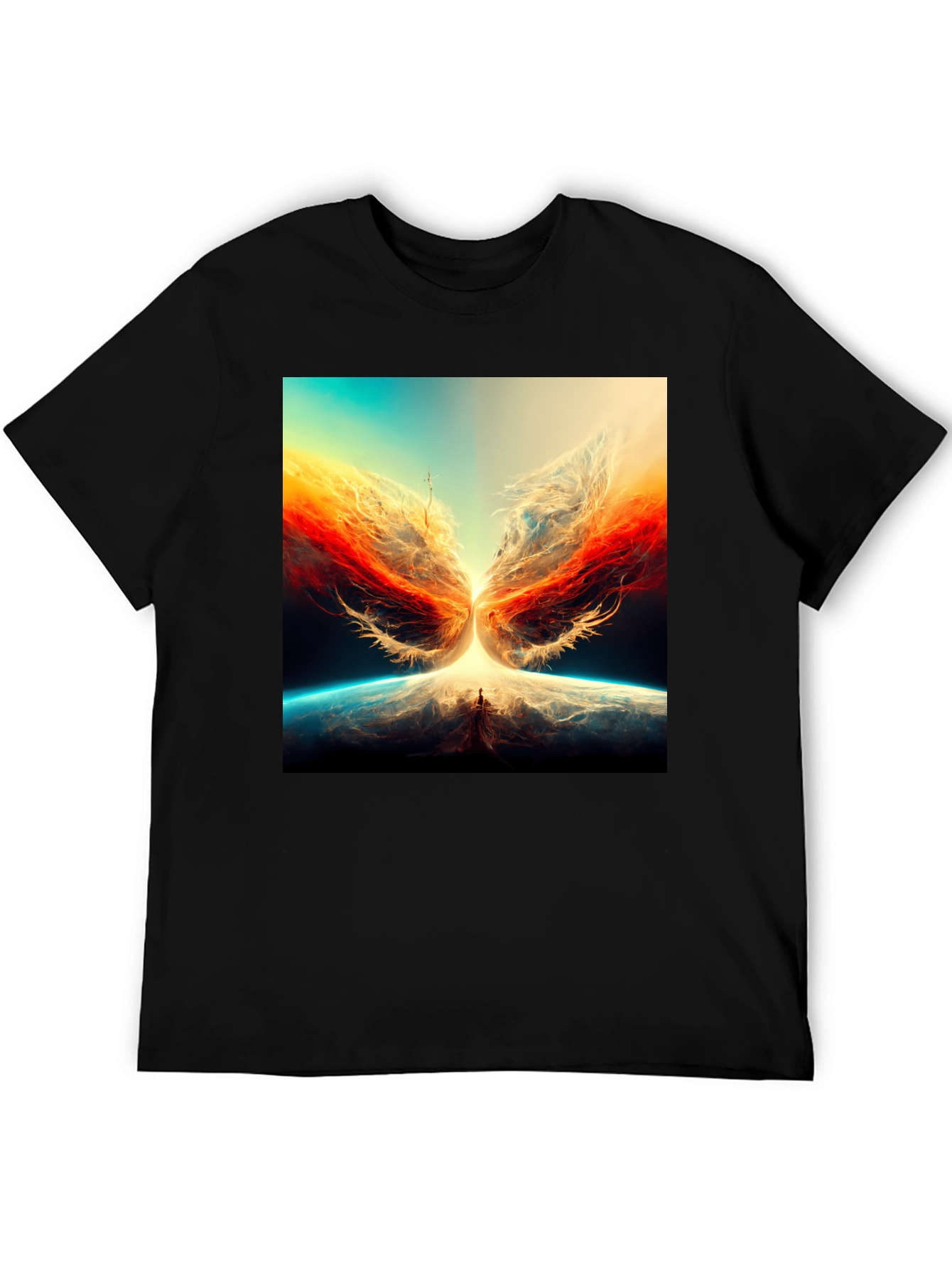 Abstract Phoenix Graphic Print Tee