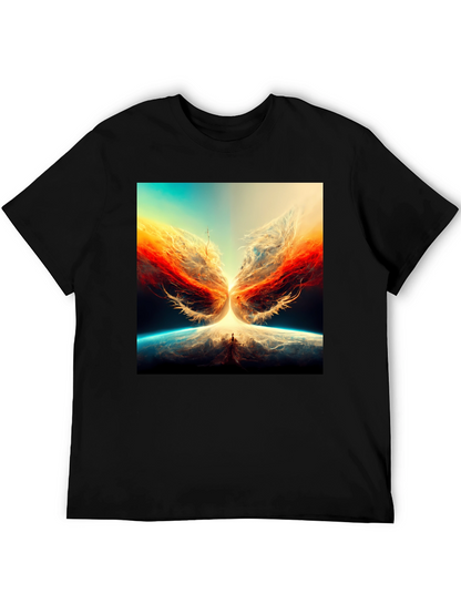 Abstract Phoenix Graphic Print Tee