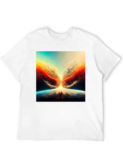 Abstract Phoenix Graphic Print Tee