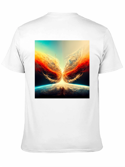 Abstract Phoenix Graphic Print Tee