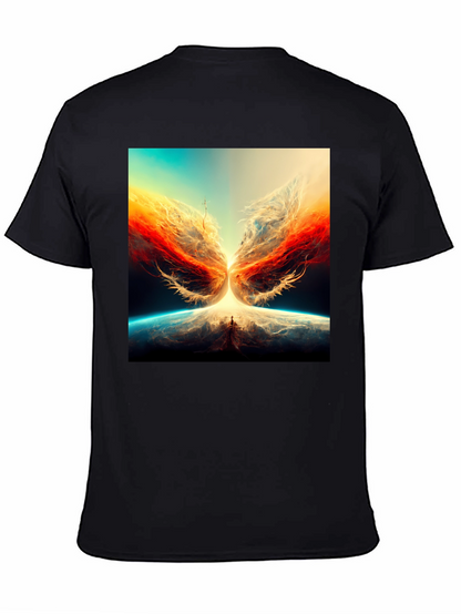 Abstract Phoenix Graphic Print Tee