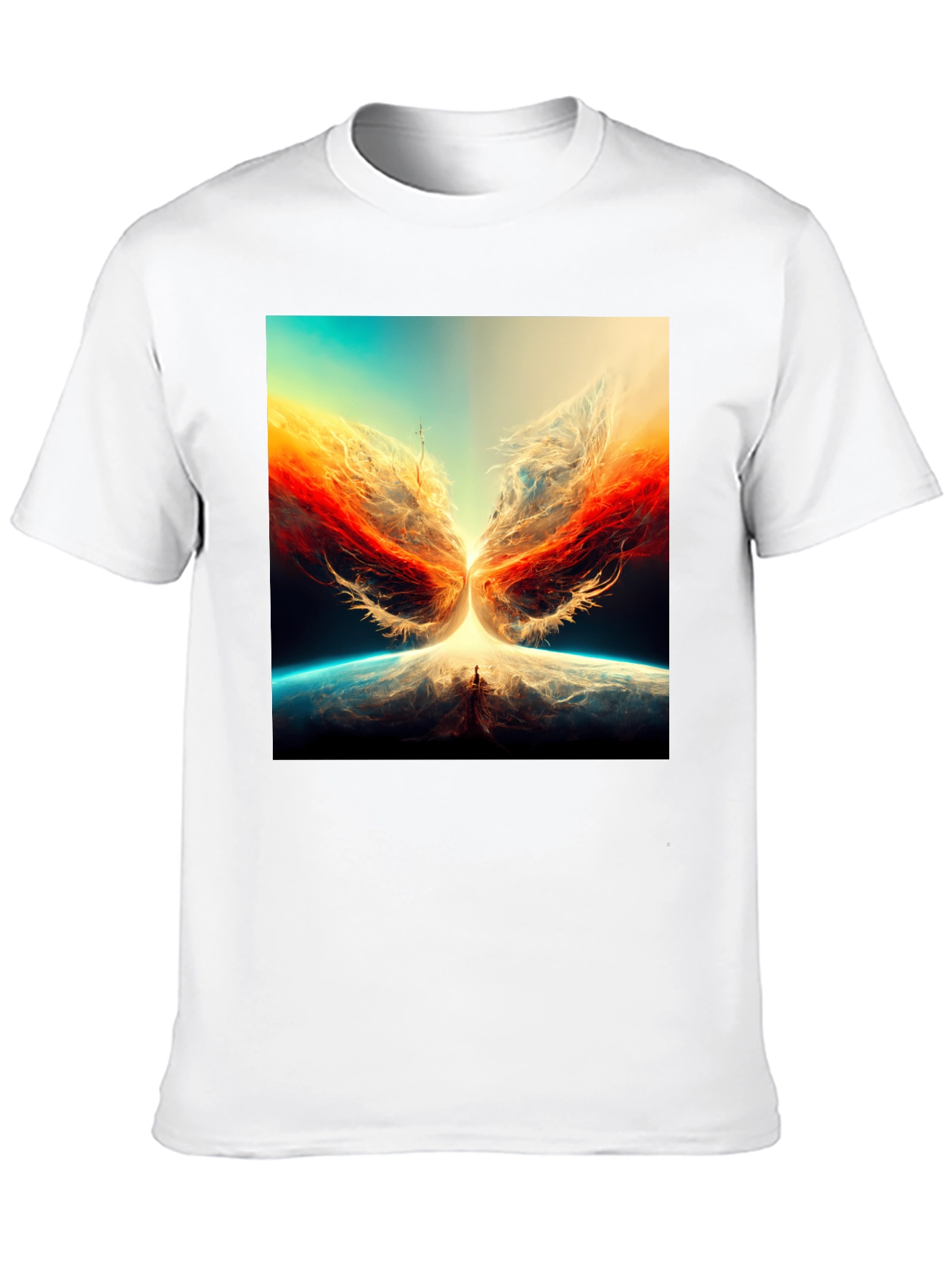 Abstract Phoenix Graphic Print Tee