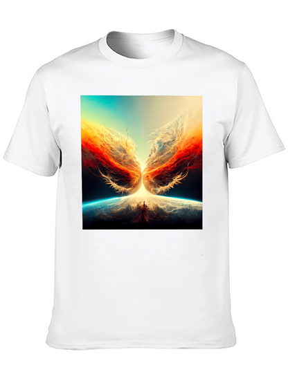 Abstract Phoenix Graphic Print Tee
