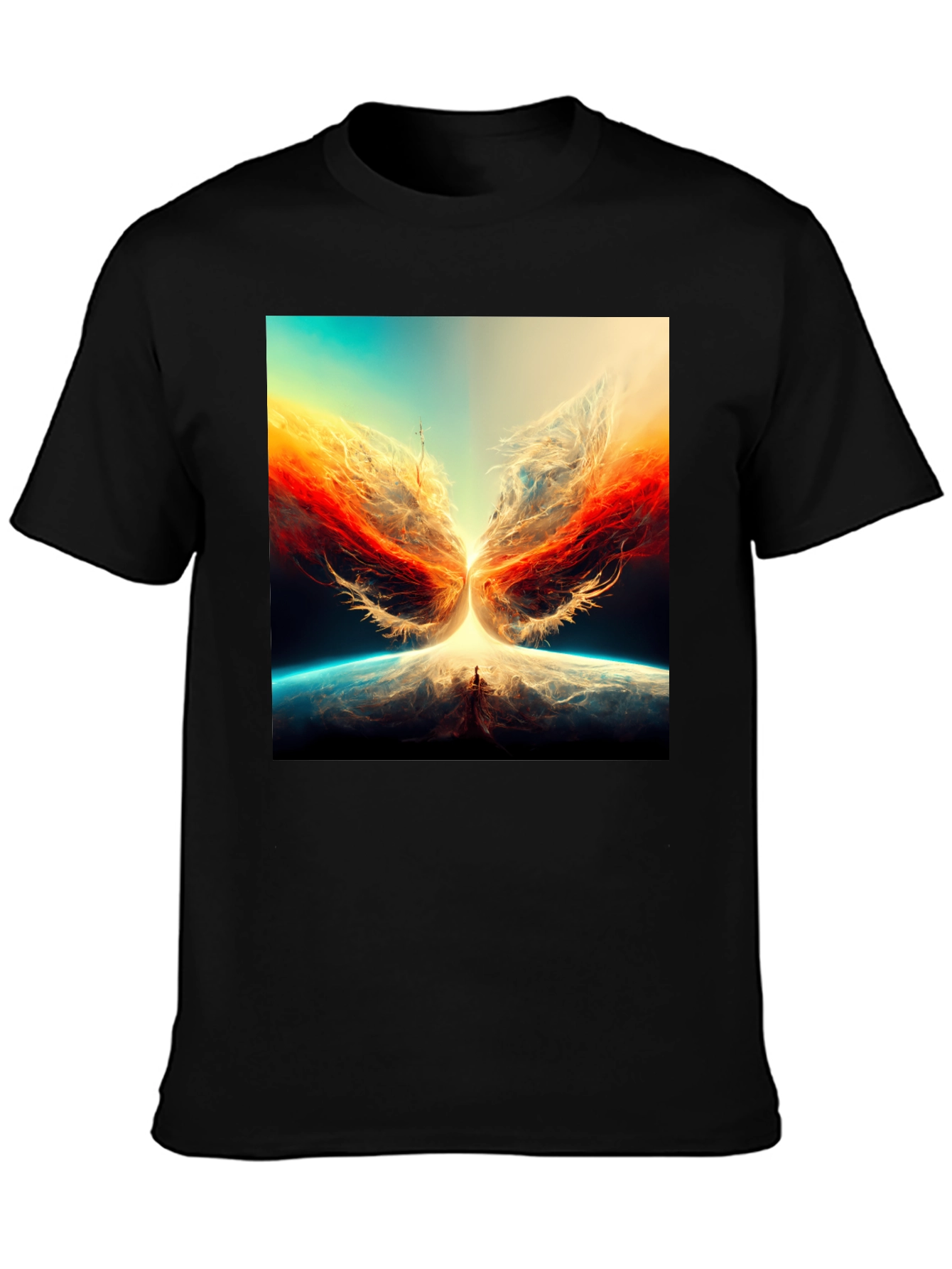 Abstract Phoenix Graphic Print Tee
