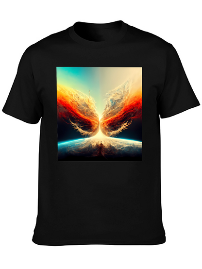 Abstract Phoenix Graphic Print Tee