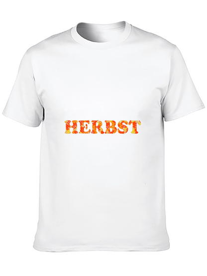 Herbst Graphic Tee - Black Cotton Blend T-Shirt