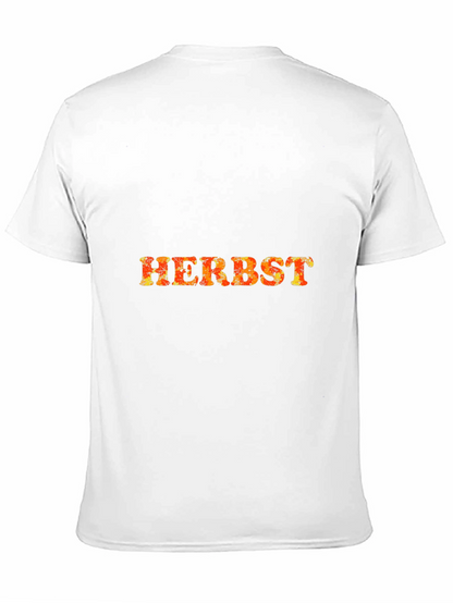 Herbst Graphic Tee - Black Cotton Blend T-Shirt
