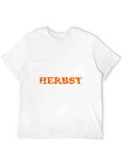 Herbst Graphic Tee - Black Cotton Blend T-Shirt