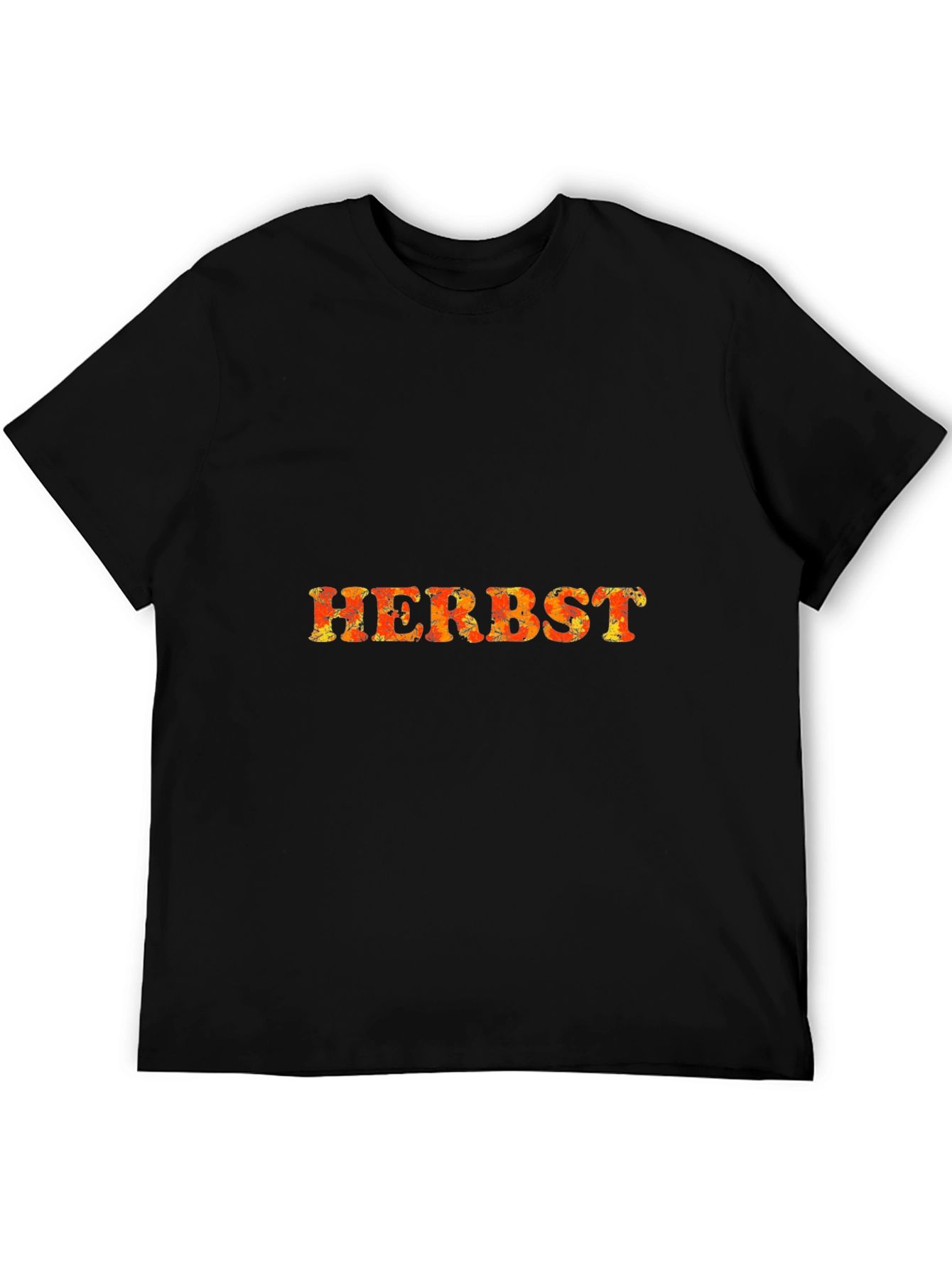Herbst Graphic Tee - Black Cotton Blend T-Shirt