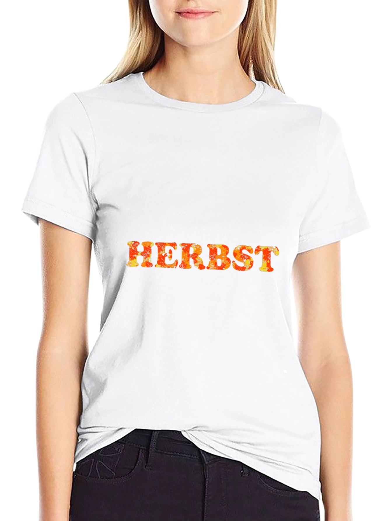 Herbst Graphic Tee - Black Cotton Blend T-Shirt