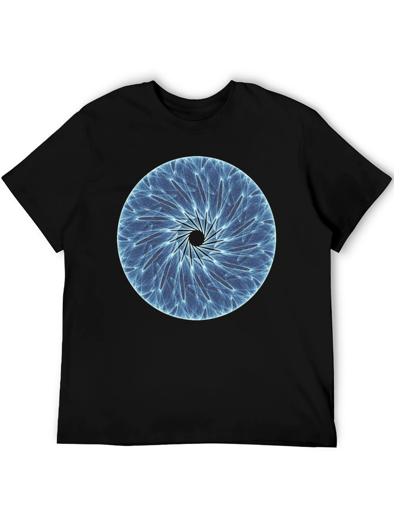 Abstract Circle Graphic Black T-Shirt