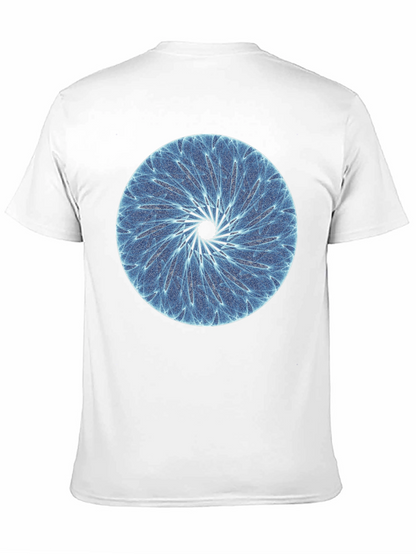 Abstract Circle Graphic Black T-Shirt