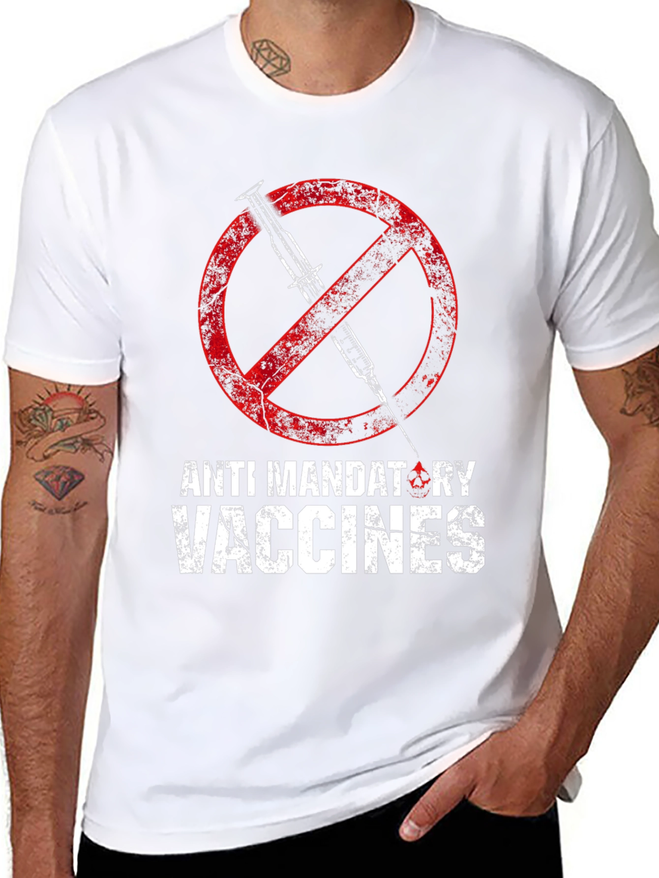 Anti Mandatory Vaccines Graphic T-Shirt