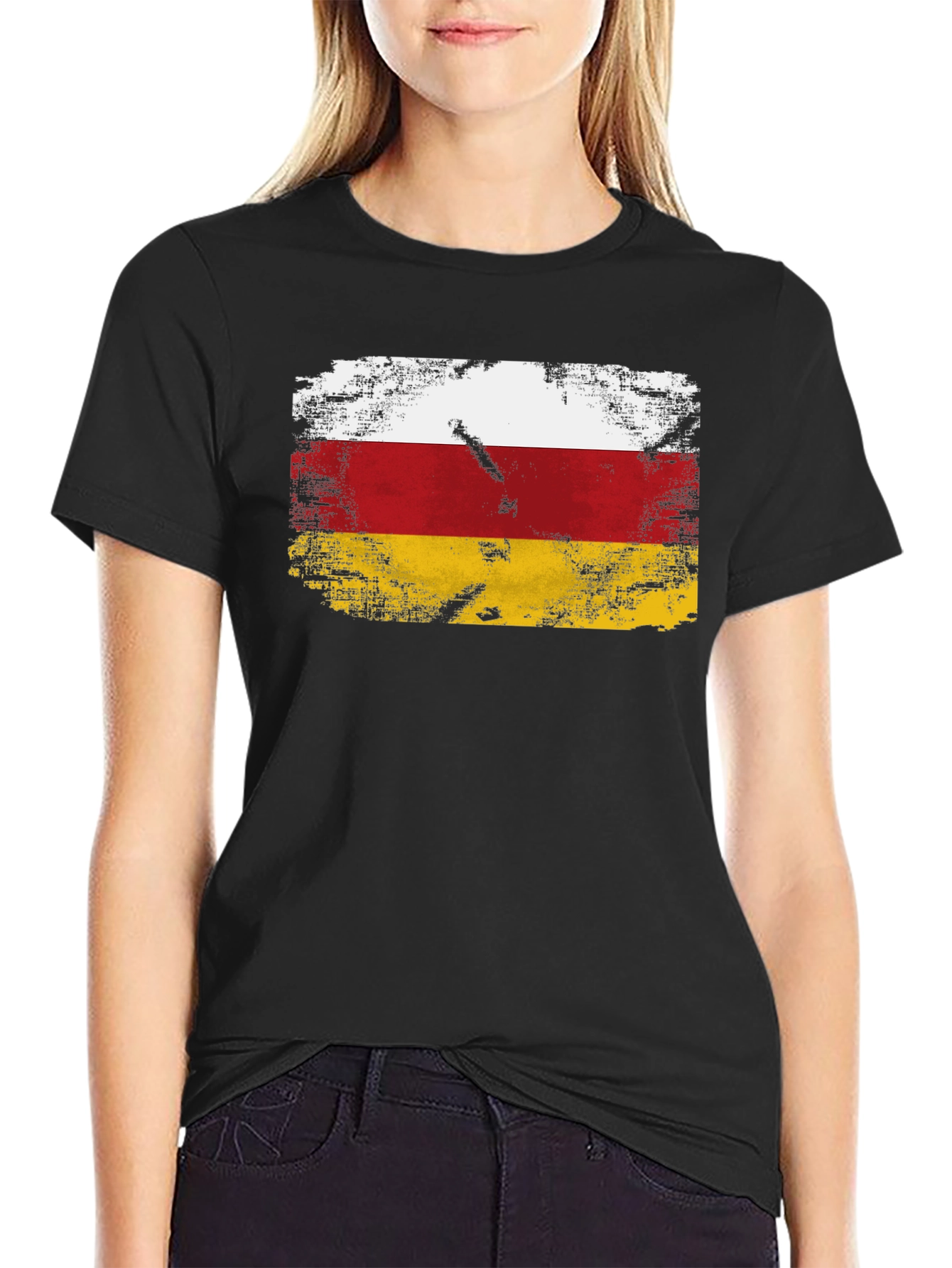 Ossetia Flag T-Shirt - Distressed Design