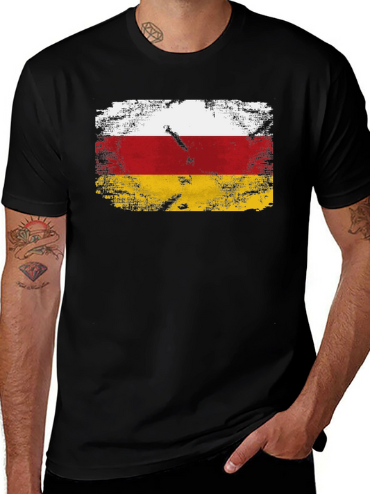 Ossetia Flag T-Shirt - Distressed Design