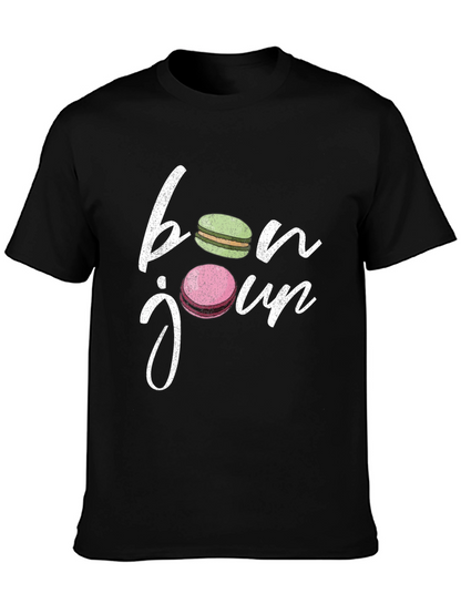 Bonjour Macarons T-Shirt - French Style