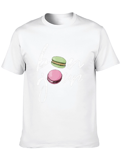 Bonjour Macarons T-Shirt - French Style