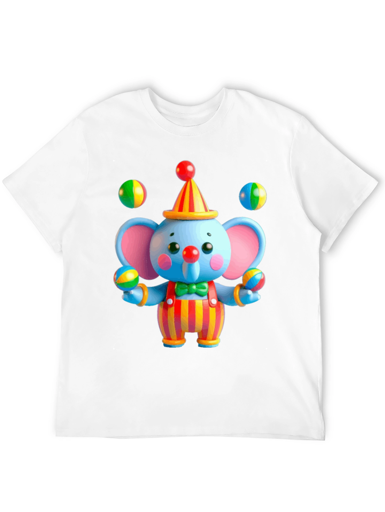 Clown Elephant Graphic T-Shirt