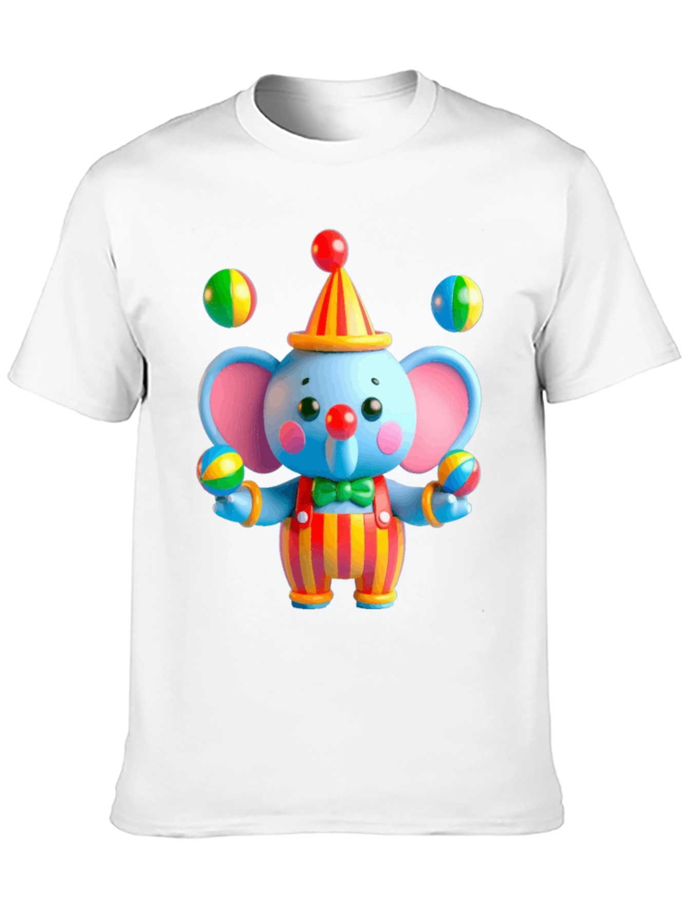 Clown Elephant Graphic T-Shirt