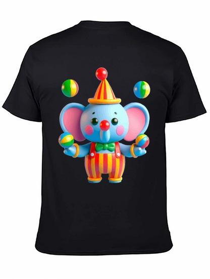 Clown Elephant Graphic T-Shirt