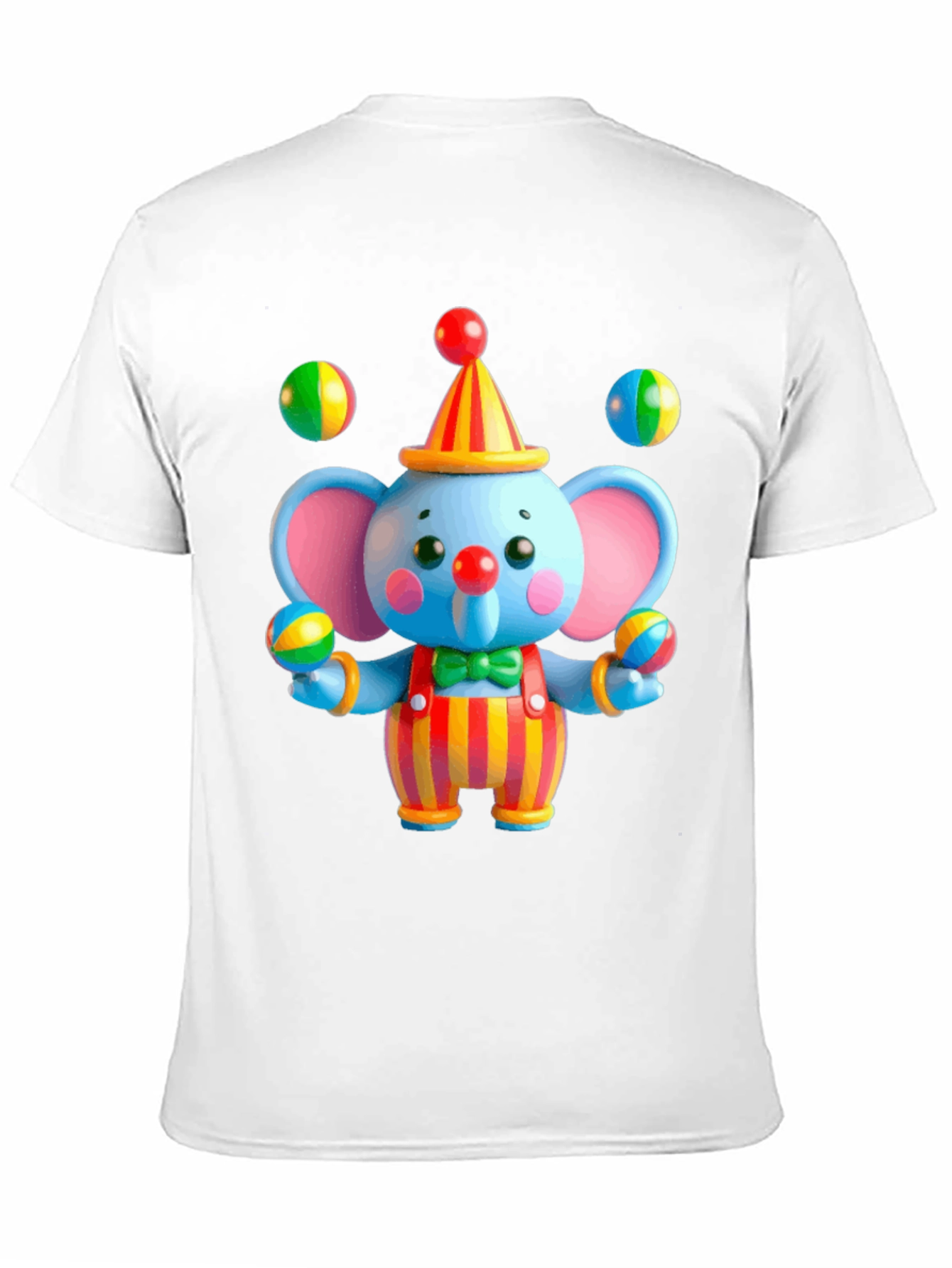 Clown Elephant Graphic T-Shirt