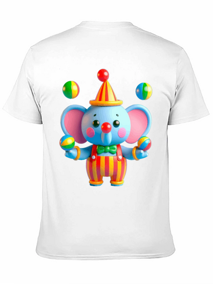 Clown Elephant Graphic T-Shirt