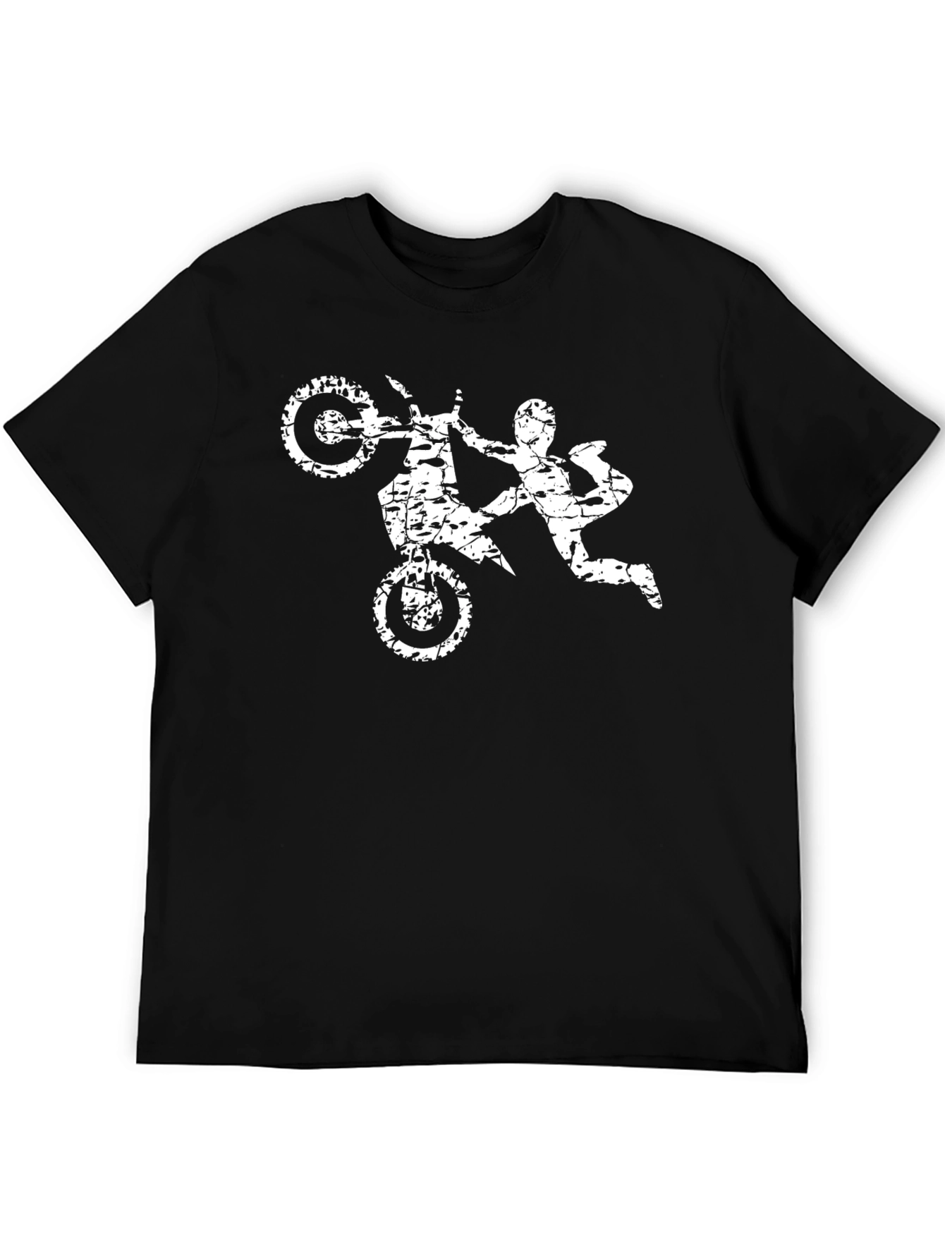 Motocross Stunt T-Shirt - Distressed Graphic Tee