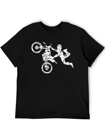 Motocross Stunt T-Shirt - Distressed Graphic Tee