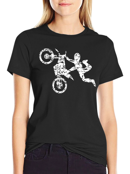 Motocross Stunt T-Shirt - Distressed Graphic Tee