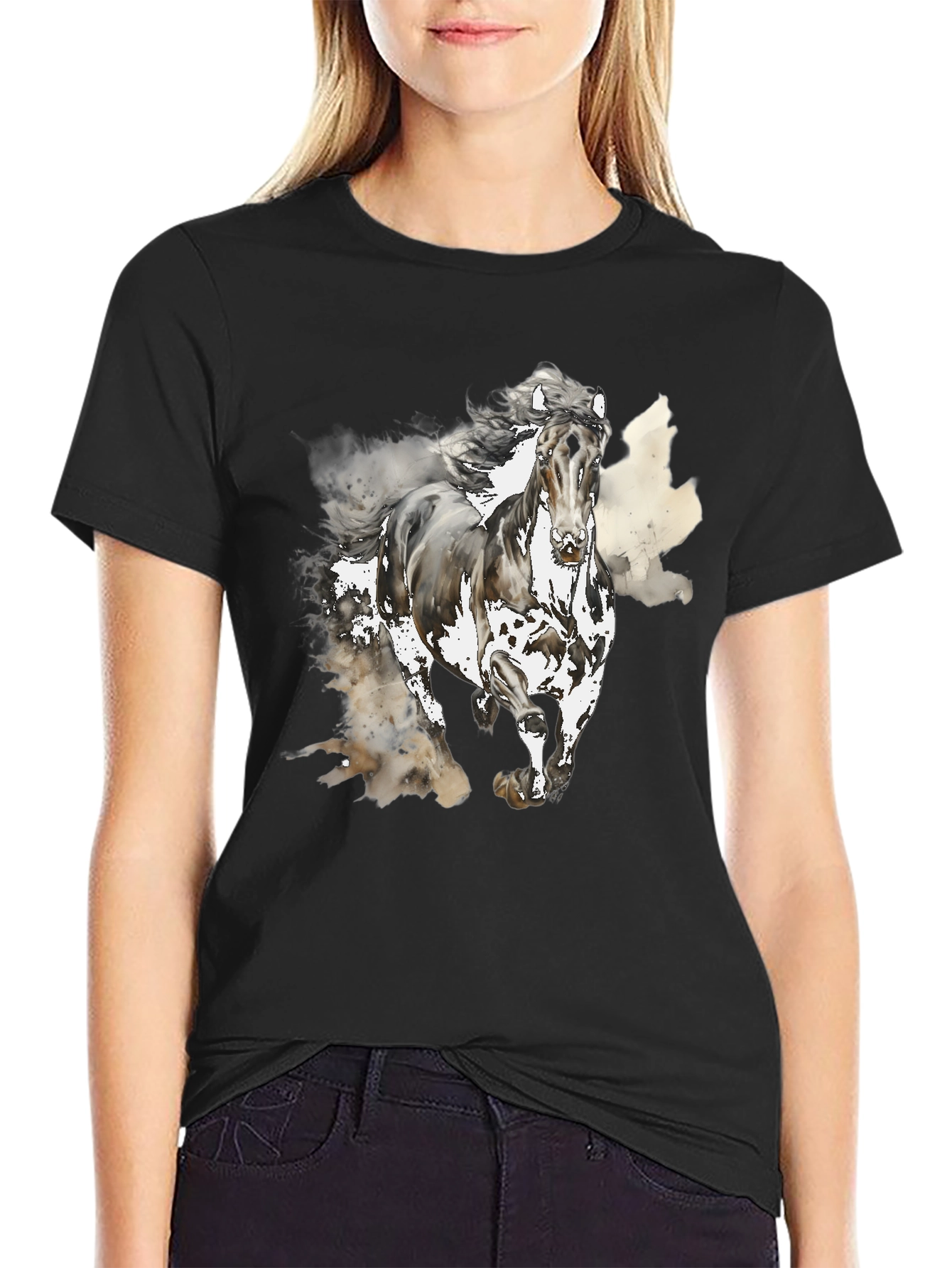 Horse Graphic Tee - Mens Black T-Shirt