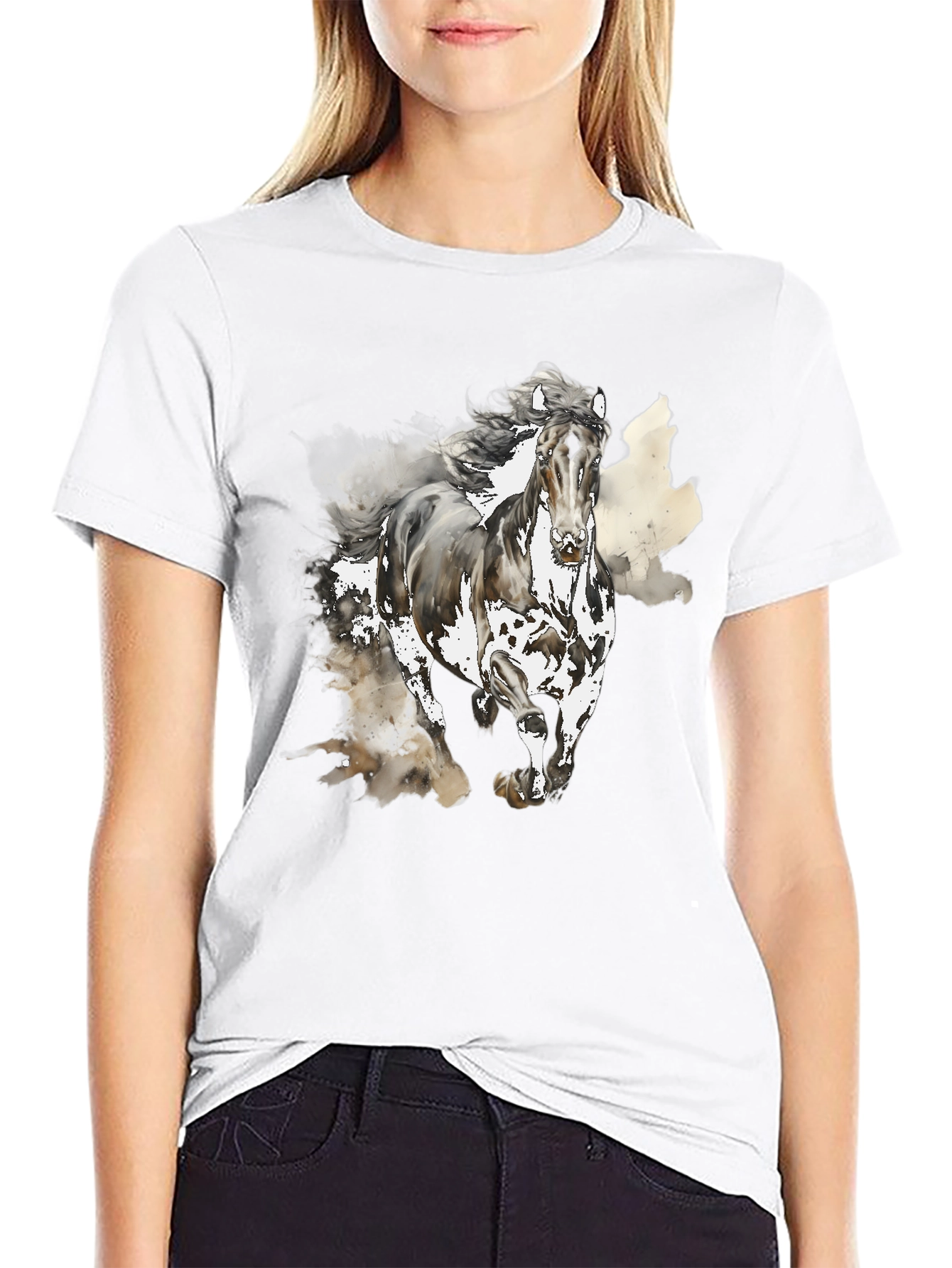 Horse Graphic Tee - Mens Black T-Shirt