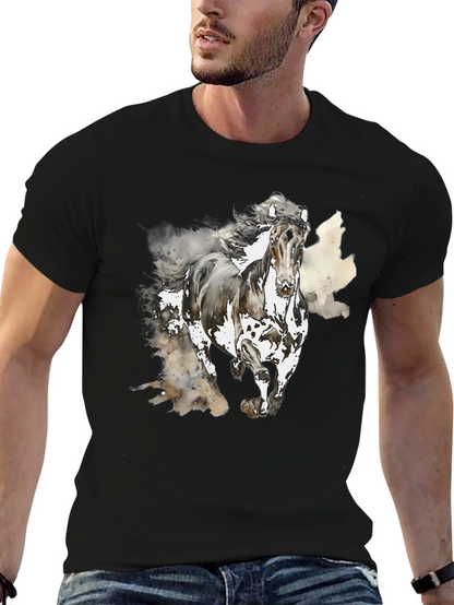 Horse Graphic Tee - Mens Black T-Shirt