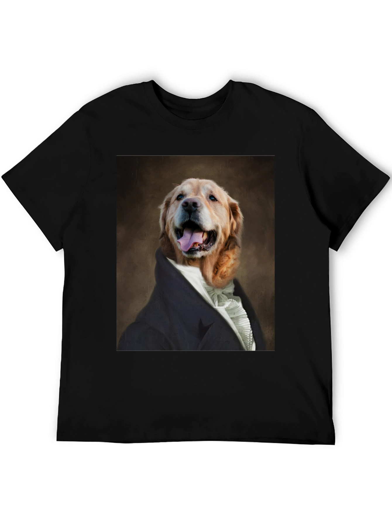 Dog Portrait T-Shirt - Canine Royalty Black Tee